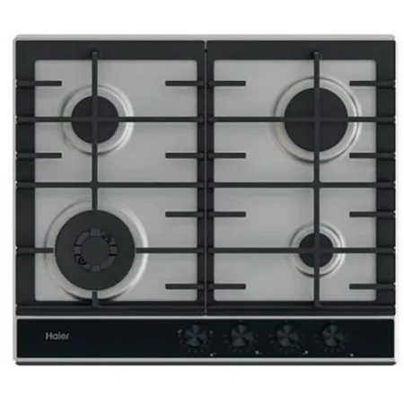 Placa a Gás Natural Haier HAHG6BF4XH Serie 4 | 59,5 cm | 4 Bocas | Aço inoxidável