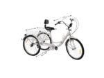 Triciclo Adulto, 7 Marchas, Capacidade De Carga 120kg,branco Oem