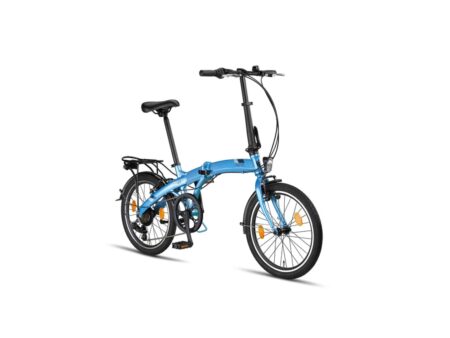 Bicicleta Dobrável PACTO Three Azul 6 Marchas Shimano Freios de Aro
