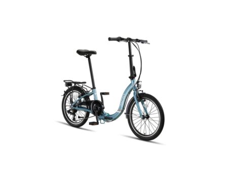 Bicicleta Dobrável PACTO Six Azul 6 Marchas Shimano Freios de Aro