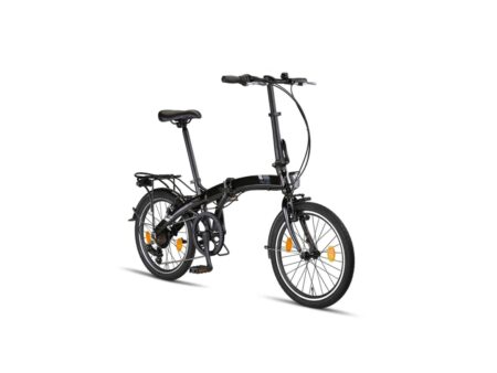 Bicicleta Dobrável PACTO Three Preto 6 Marchas Shimano Freios de Aro