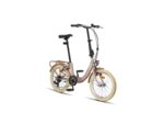 Bicicleta Dobrável PACTO Eight Rosa 6 Marchas Shimano Freios de Aro