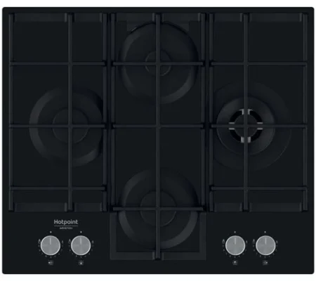 Placa a Gás Hotpoint HAGS 62F/BK | 59,6 cm | 4 Zonas | Preto