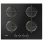 Placa a Gás Natural Indesit ING 61T/BK | 59 cm | 4 Bocas | Preto