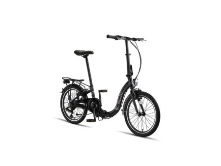 Bicicleta Dobrável PACTO Six Preto 6 Marchas Shimano Freios de Aro