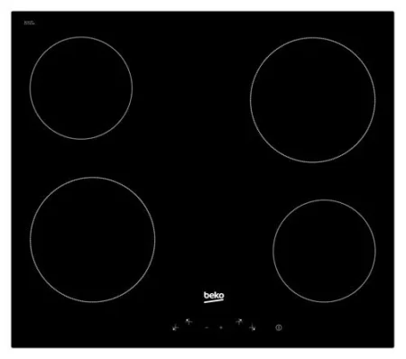 Placa Vitrocerâmica Beko HIC 64400 E | 60 cm | 4 Zonas | Preto