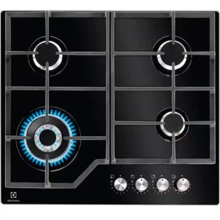 Placa a Gás Natural Electrolux KGG64362K | 59 cm | 4 Bocas | Preto