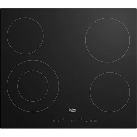 Placa de Vitrocerâmica Beko HIC 64402 E | Elétrica | 59 cm | 4 Zonas | Preto