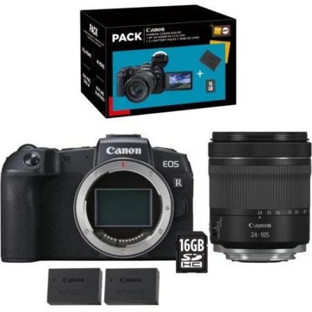 Máquina Fotográfica Mirrorless Canon EOS RP + RF 24-105mm f/4-7.1 IS STM + Cartão de Memória SD + Bateria Extra
